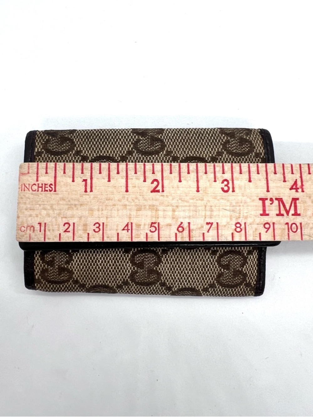 Gucci GG Canvas 6 Ring Key Holder Wallet Monogram w/3 Hooks + Ring GUC - Picture 15 of 16